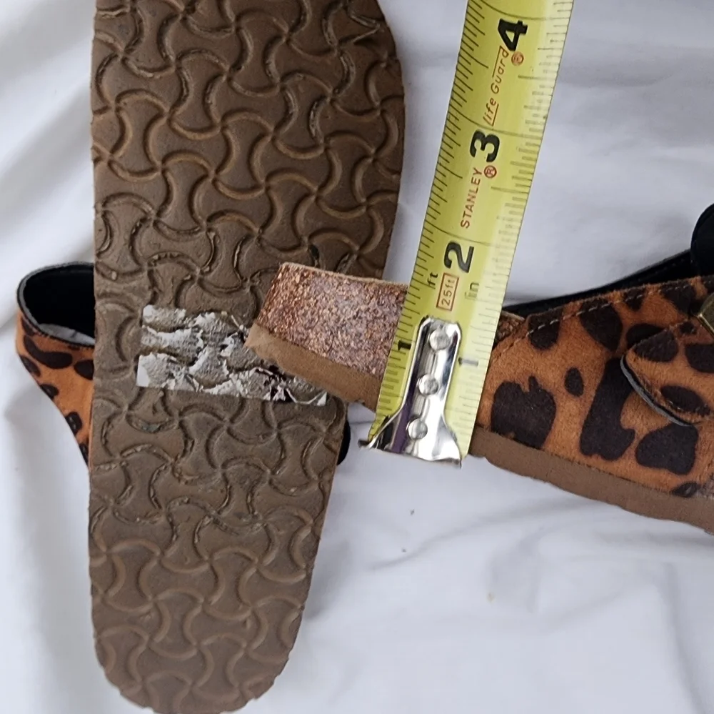 Massimo‎ Birk style cheetah sandals 10